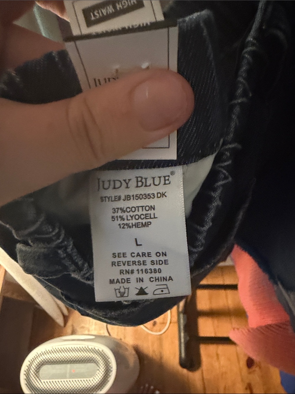 Judy Blue High Waist Pull-On Denim Shorts – Size Large NWT - Picture 5 of 5